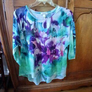 Christopher & Banks size 1X floral top